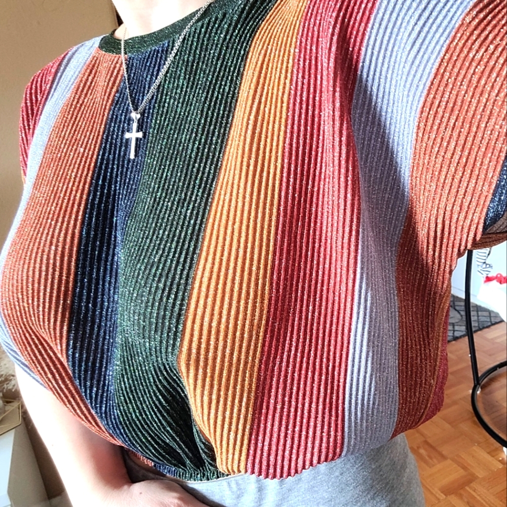 Glitter colourful blouse